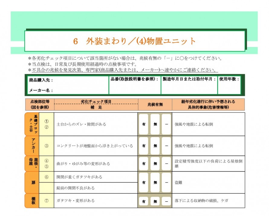 外装まわり/物置ユニット